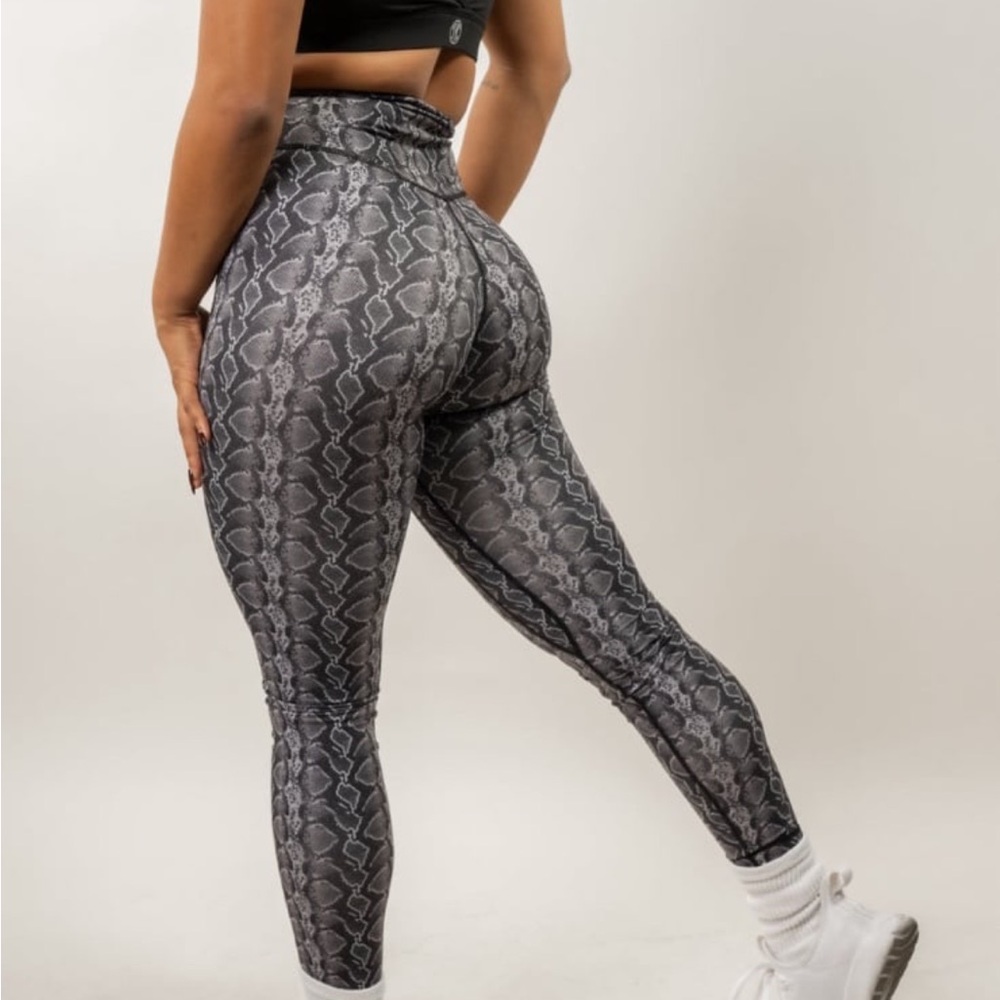 Til You Collapse Snakeskin booty scrunch high waist legging